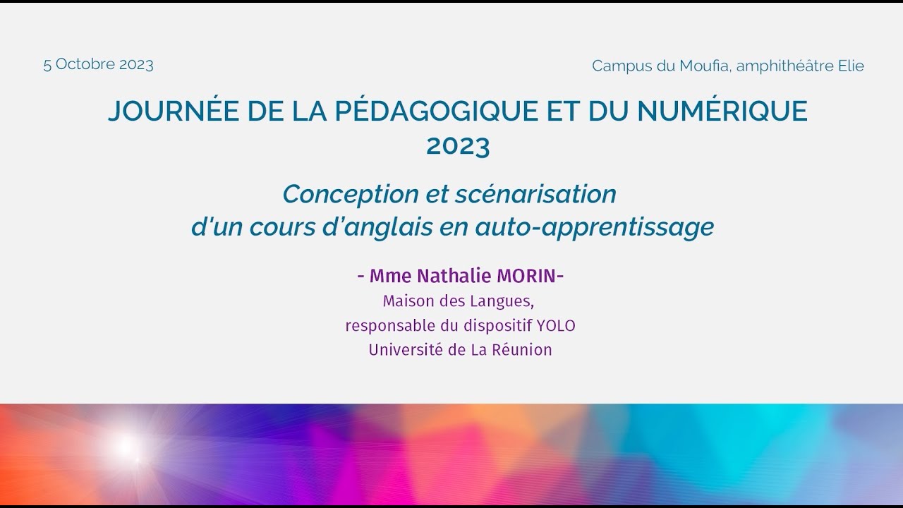 Journée de la pédagogique et du numérique - édition 2023 : Nathalie MORIN
