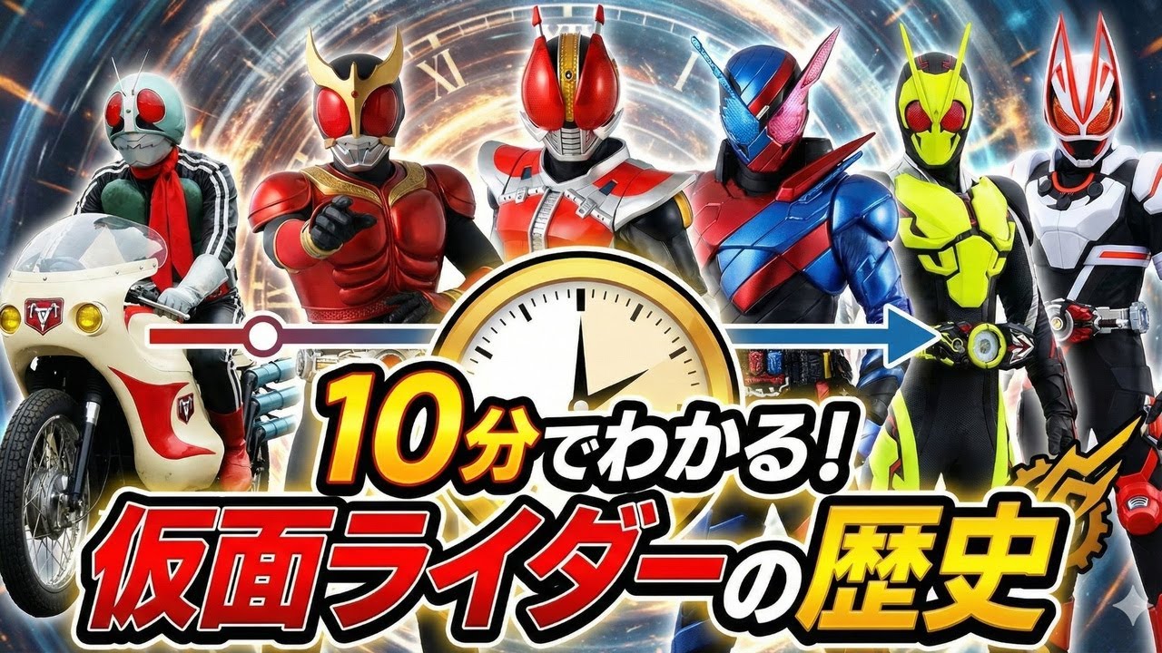 [ゆっくり解説]10分でざっくりわかる仮面ライダーの歴史