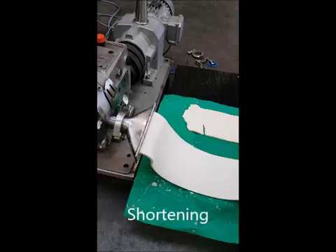 Extruding sheets of shortening and butter - YouTube