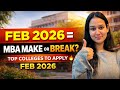MBA colleges admission closing in Feburary | MBA Colleges taking admission through CAT,XAT,CMAT#mba