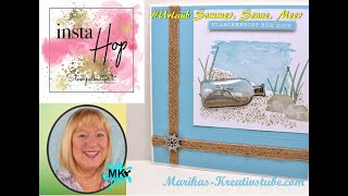 Schüttelkarte mit Flaschenpost - Urlaub Sommer Sonne Meer