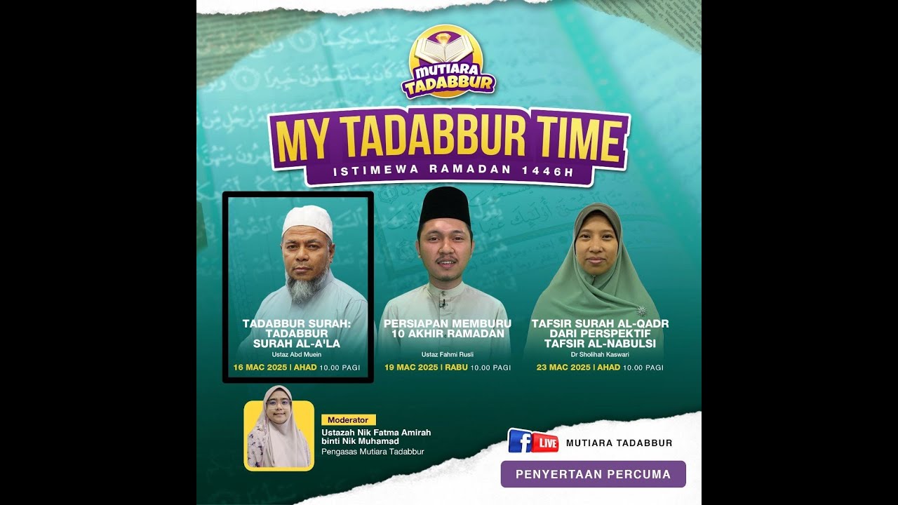 MY TADABBUR TIME ISTIMEWA RAMADAN: SIRI 4