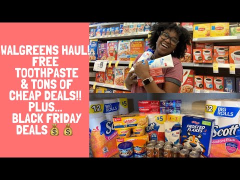 Free Toothpaste, Cheap Groceries, & Black Friday Deals! Walgreens Haul! Extreme Couponing | Nov 25th