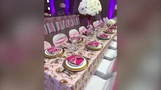 Pink and gold baby shower
