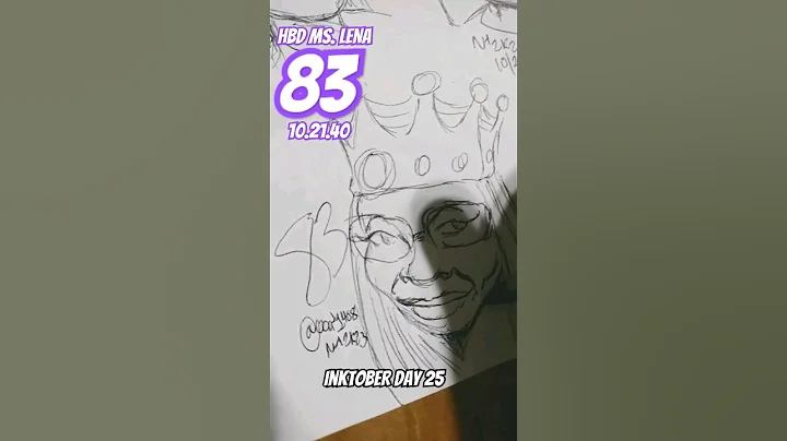 Inktober Day 25: Sketch of @MsLenasKitchenCookingwithLove HAPPY BIRTHDAY! (Oct. 21) #art #shorts