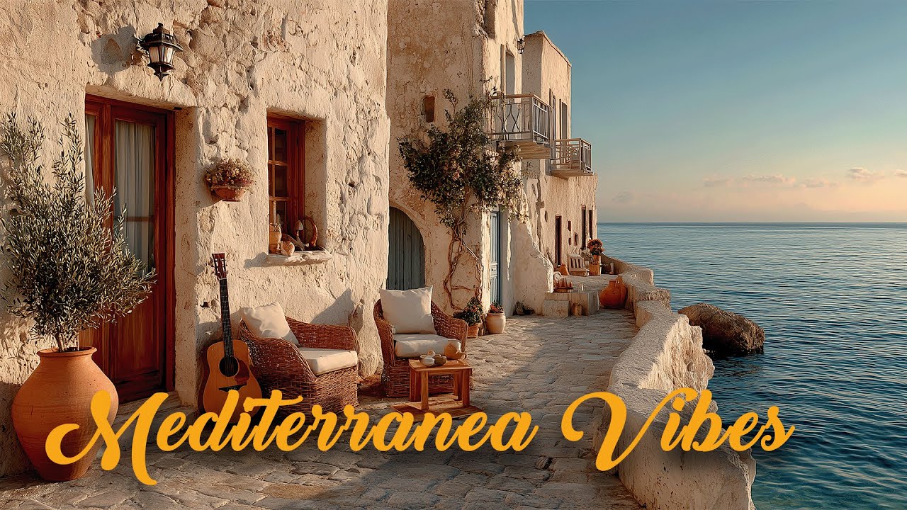 Italian Vibes & Mediterranean Music - 1 Hour Sunset Walk along Amalfi Coast Serenity