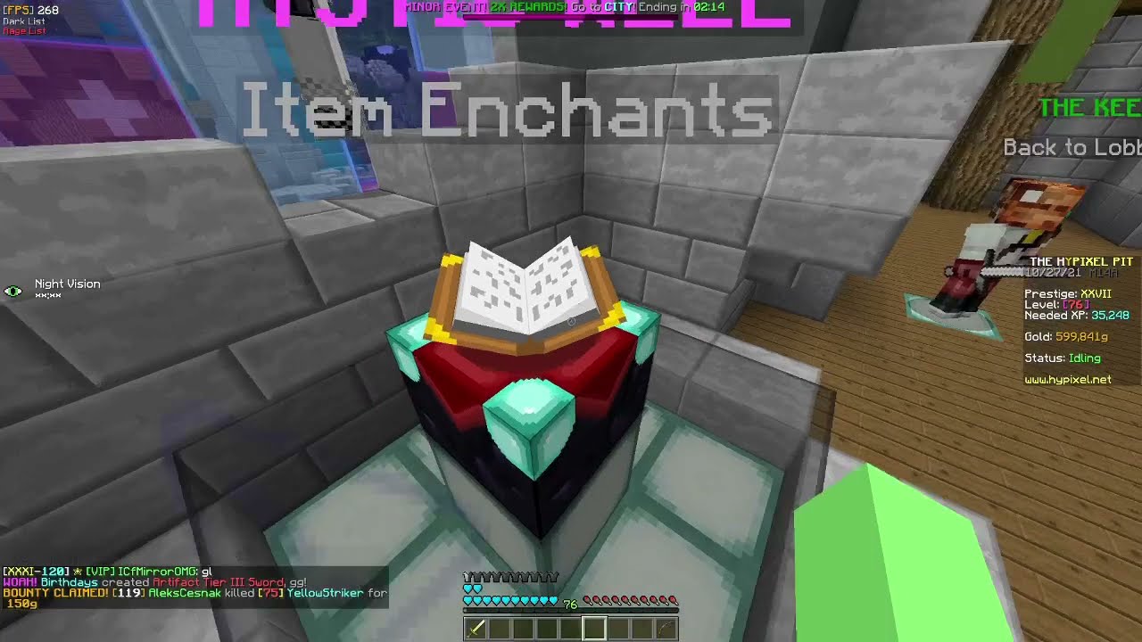 PF LS ARTI ENCHANTING | Hypixel Pit