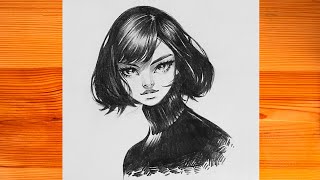 Como dibujar una chica con suéter || Aprender a dibujar paso a paso