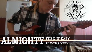 The Almighty - Free &#39;N&#39; Easy (guitar playthrough with tabs)