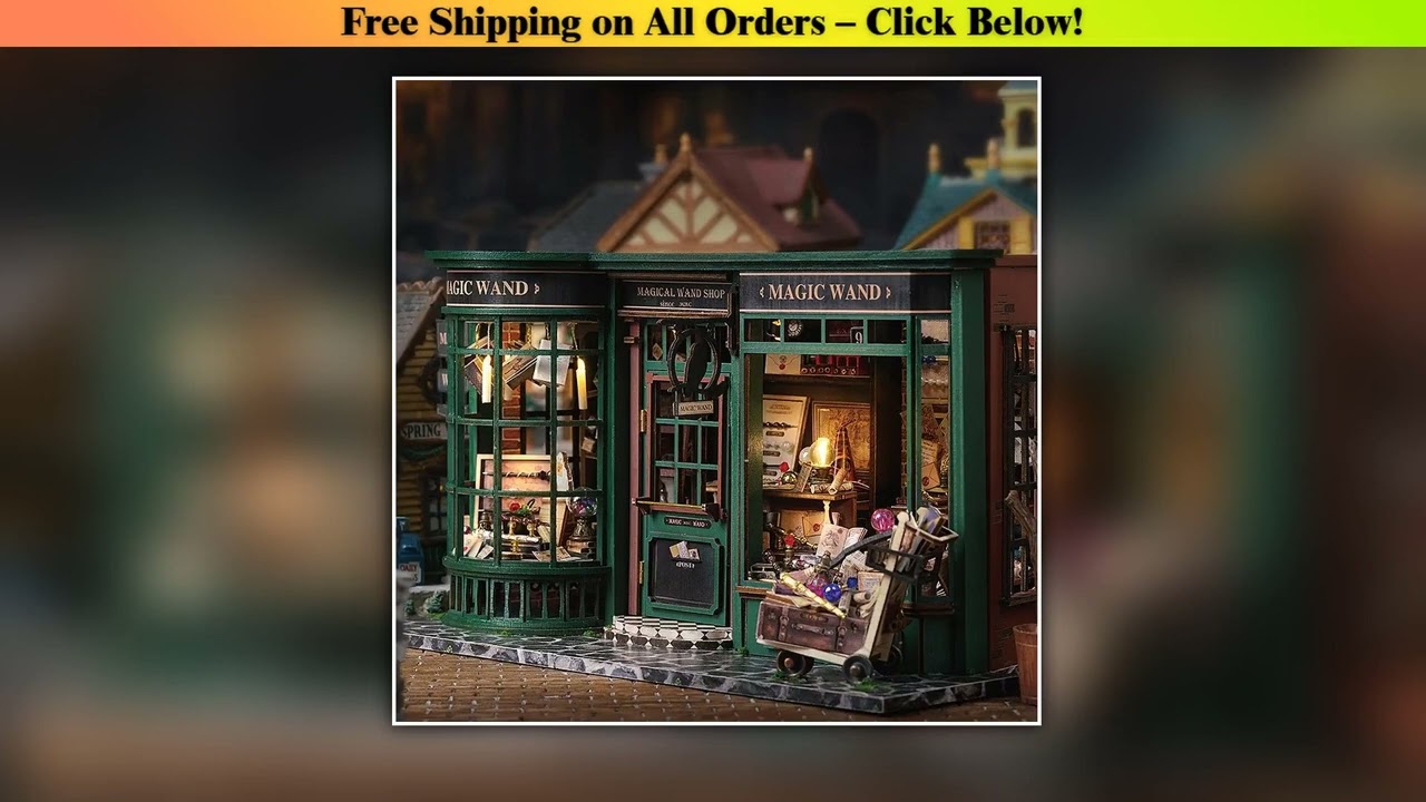 Magical Doll House Wooden Miniature DIY Assembly Building Model Kit Production of Small Room Toys D
