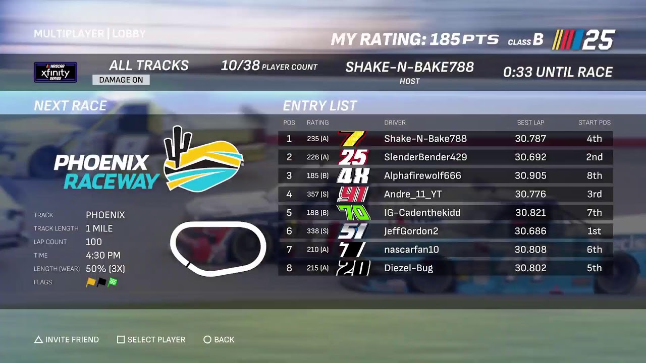 Nascar 25 high Octane racing League racing League Xfinity race. At Nashville.