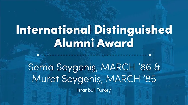 2025 International Distinguished Alumni Award - Murat Soygeniș, MArch '85 & Sema Soygeniș, MArch '86