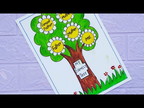 Family Tree School Project|How to make Family Tree|Family Tree Model ...