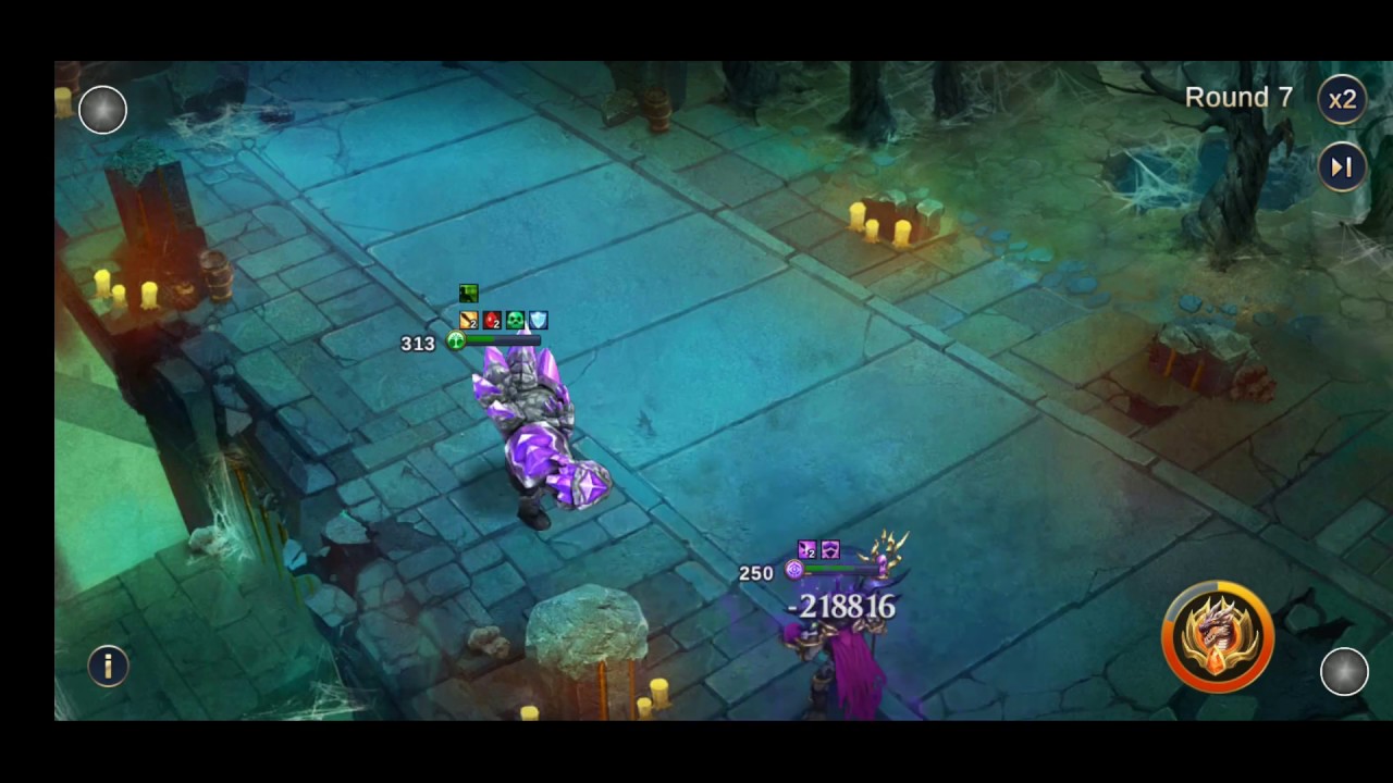 Trials of Heroes.  506-521 stages of Dark Tower. 506-521 этажи Тёмной Башни. Евгений+Танатос.