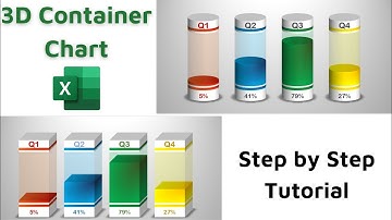 Quick 3D Container Chart in Excel | Cylinder Chart in Excel