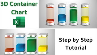 Quick 3D Container Chart in Excel | Cylinder Chart in Excel Information