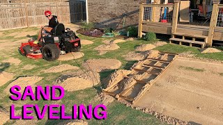 SAND LEVELING for a FLAT LAWN with the BIG DRAG