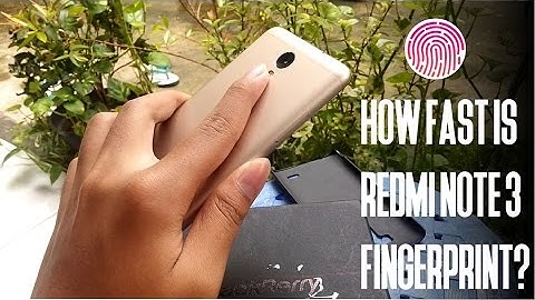 how fast is xiaomi redmi note 3 fingerprint sensor? + how to setup fingerprint