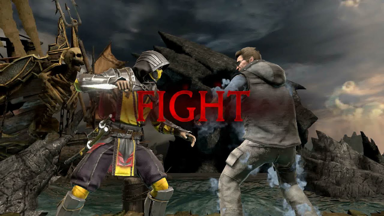 mkx vs inj Fatal blow and super move in Scorpion