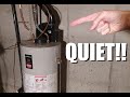 Quieting a noisy direct vent water heater quickly and cheaply.