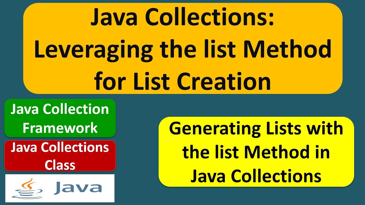 Java Collections: Leveraging the list Method for List Creation | Java ...