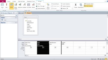 Databases with Microsoft Access 6 –Queries, Insert Fields, Sort Data