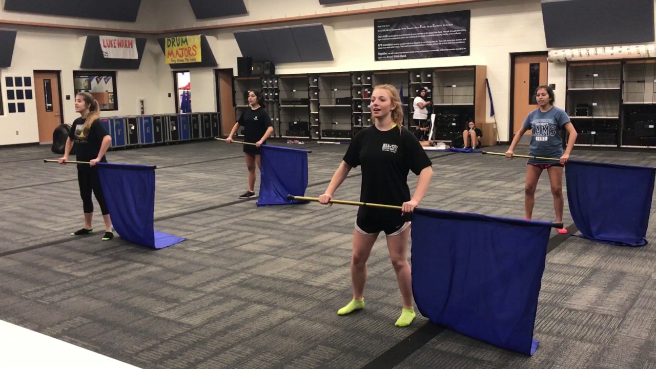 75069 MHS Guard Flag Toss Back Hand 45 YouTube