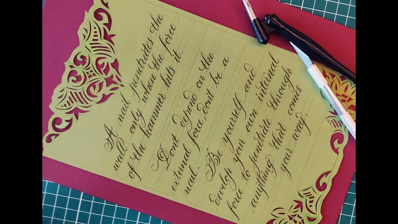 Copperplate script #Motivationalquote using Calligraphy with Dip pen on ...