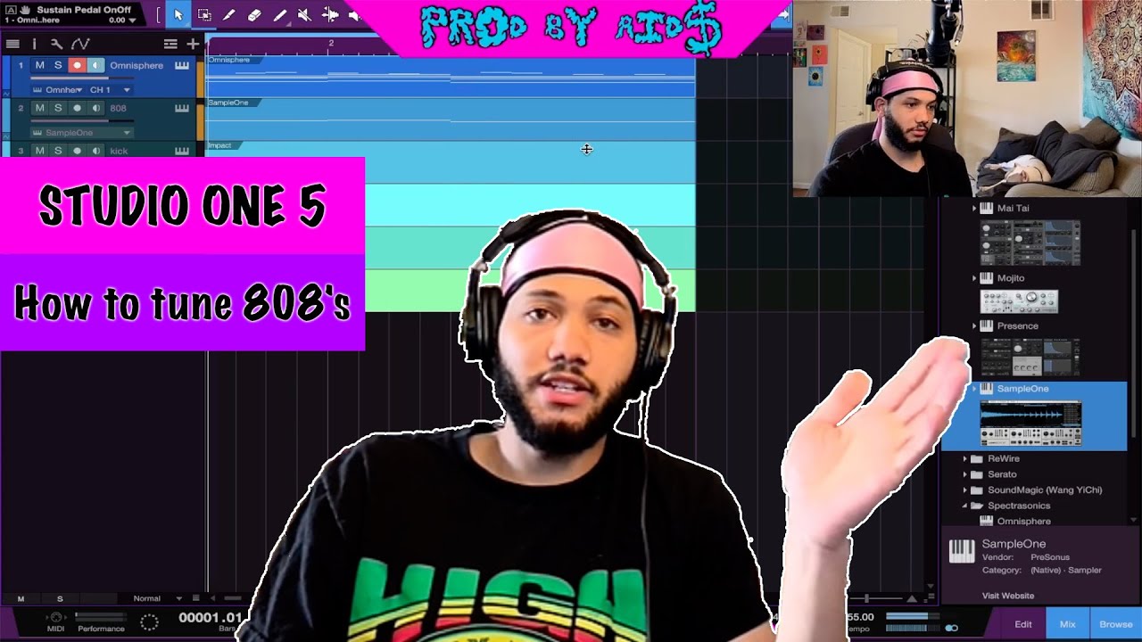 (STUDIO ONE 5) HOW TO TUNE 808'S + BONUS TIP