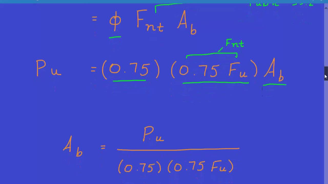 Calculate Diameter Of Threaded Tensile Rod Brace LRFD And ASD Steel Calculate Diameter Of Threaded Tensile Rod Brace LRFD And ASD Steel