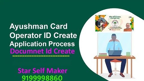 Ayushman Card Operator ID Kaise Banaye | Operator Id Registration 2024 Live Process| PMJAY ID 2024