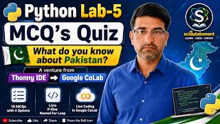 Learn Python with Google CoLab | 10 MCQ Quiz Project Using Lists, If-Else & Nested For Loop