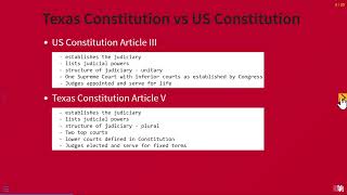 Video 21: Texas Judiciary
