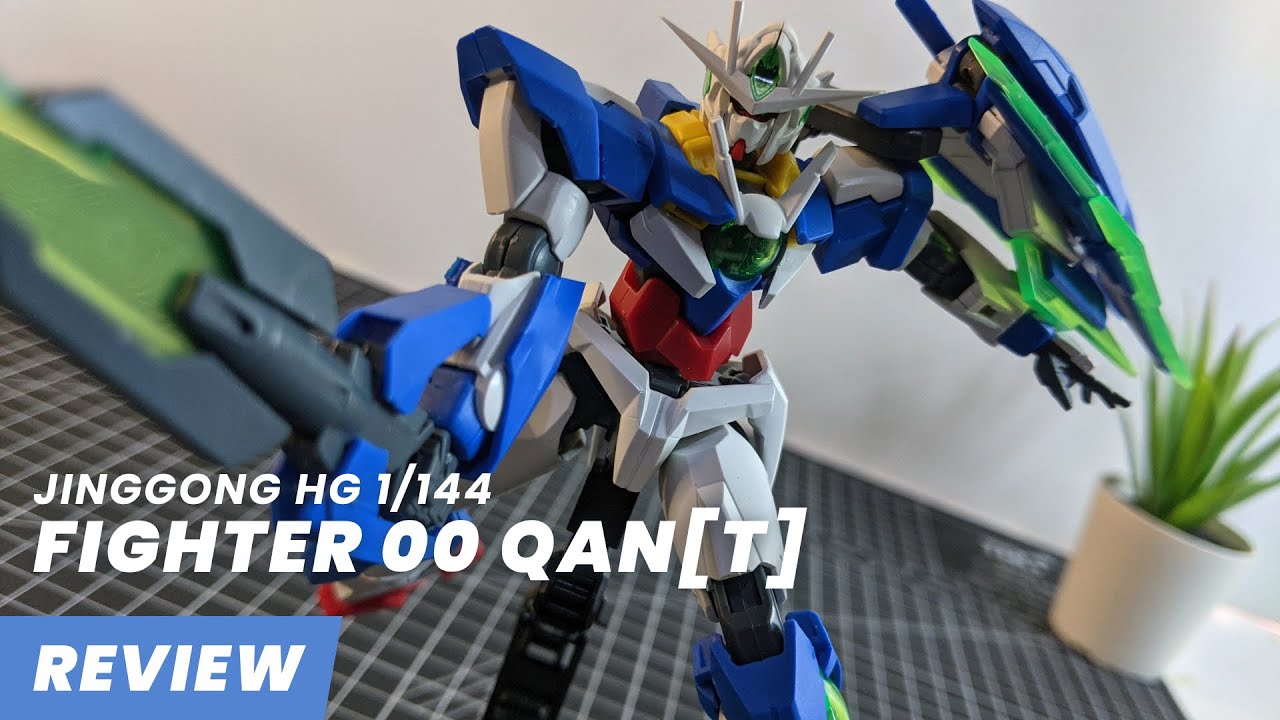 Bootleg Gundam 00, Tapi Bukan Hongli! JingGong HG 1/144 Fighter 00 Qan[T] Review - Bahas Indonesia