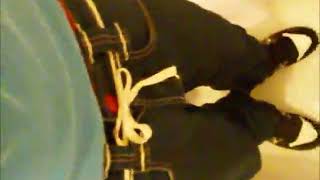 Shoe Play And Gunge Sagging Jeans