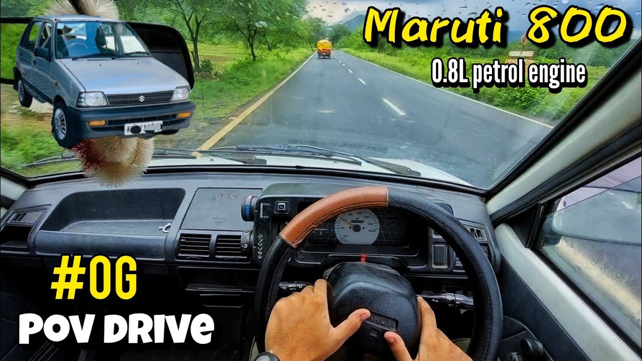 2000 Maruti 800 AC | POV Drive | Rainy Day drive | 796cc 37bhp | 