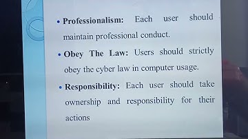 Grade XI Computer Science || Guidelines of Ethics || Online Class, Bethlahem Matriculation School