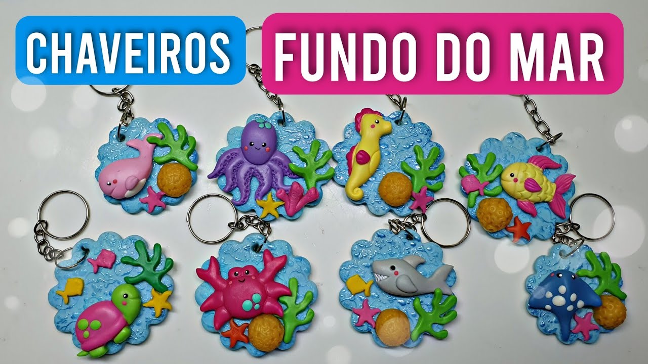 CHAVEIRO FUNDO DO MAR EM BISCUIT - Especial Simone  Moldes