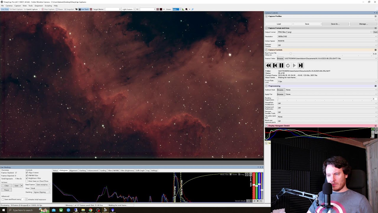 Astrophotography Live Stream!! Player One Uranus-C Pro first light!