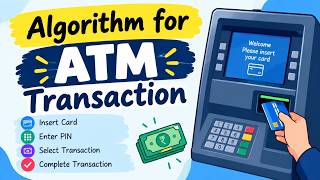 Algorithm for ATM transaction.|| Step by Step | BCA ||