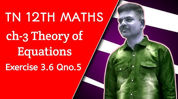TN 12TH maths exercise 3.6 Qno 5