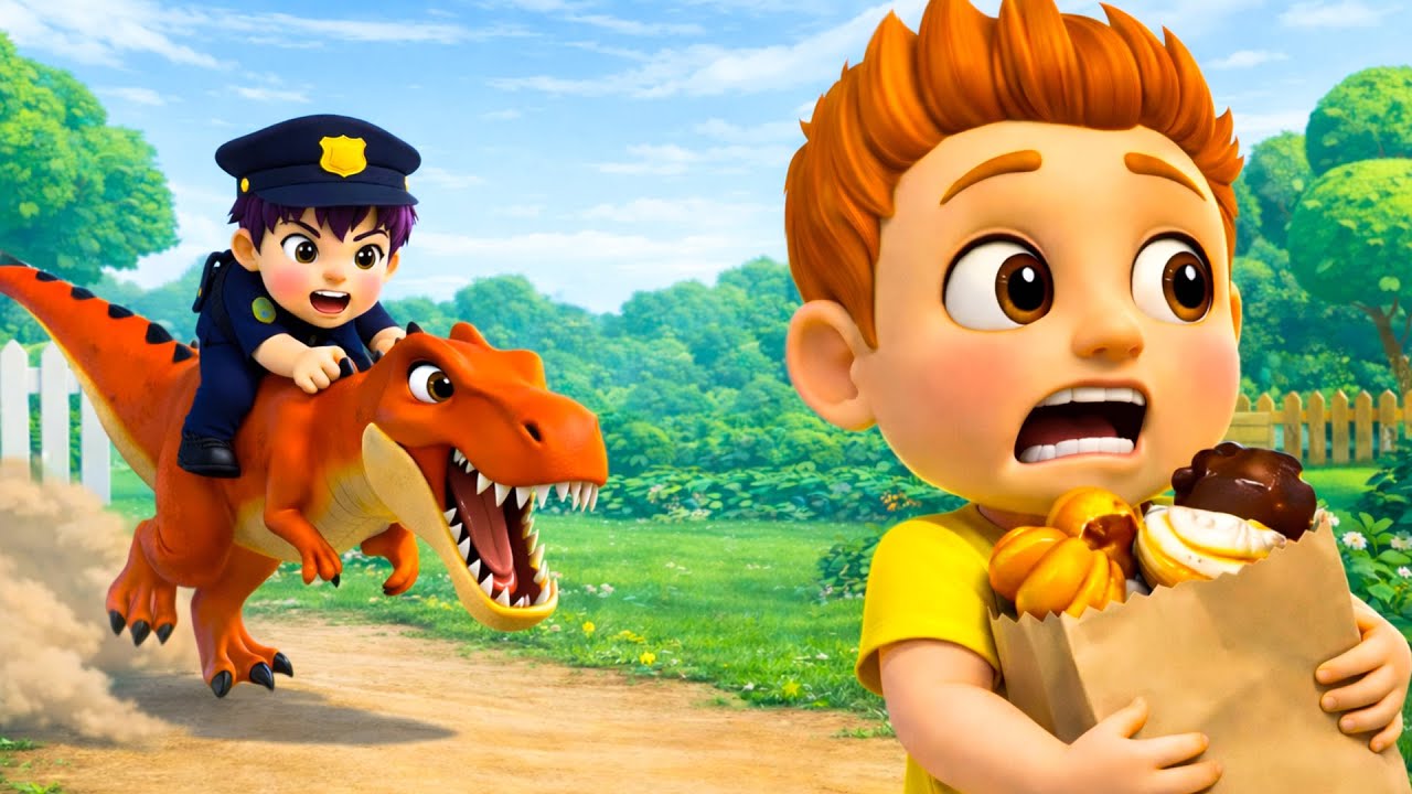 👮‍♂️ Polisi dan Dinosaurus 🦖 Dinosaurus Lapar! | Lagu Anak Seru | Baby Ceria