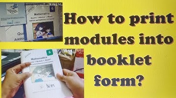 PAANO MAG PRINT NG LEARNING MODULE INTO A BOOKLET FORM | #step by step #tutorial