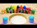 Coca , Fanta , Dew, Mirinda and Other Popular Soft Drinks VS Mentos in Underground!!