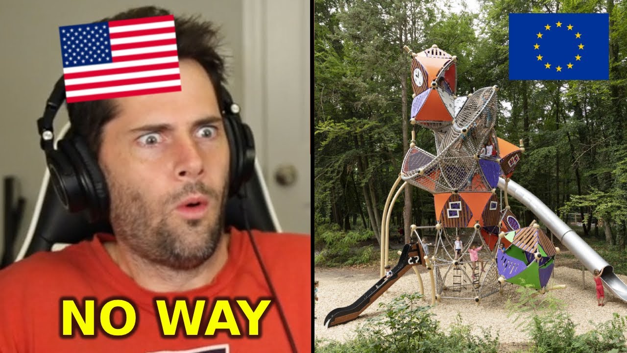 American Reacts to European Playgrounds