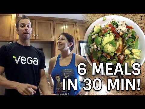 Meal Prep Tips for Vegan Athletes - 6 Meals in 30 Minutes!