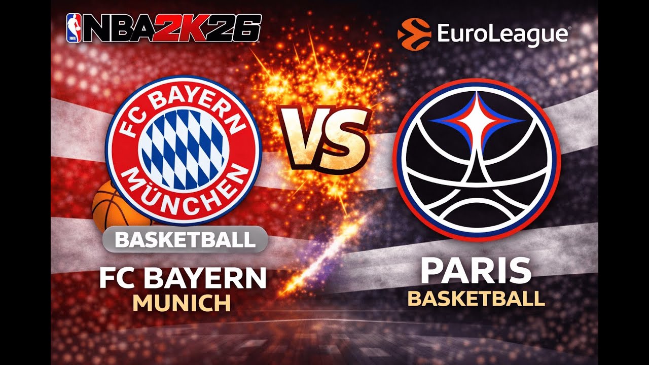 [TURKISH AIRLINES EUROLEAGUE 2025/2026] FC Bayern Munich vs Paris Basketball - NBA2K26