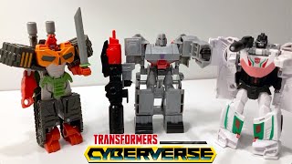 One Step Transformers! Decepticons Megatron and Bludgeon. Autobot Wheeljack. Easy to transform!