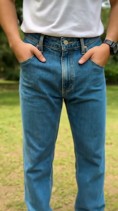 Celana Jeans Pria Simple Tapi Keren! Cocok Buat Nongkrong & Kerja!#ootd #fyp #foryou