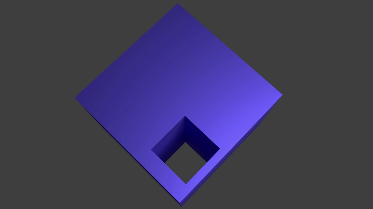 Blender Beginners Tutorial Create A Cube With A Square Or Oblong Hole